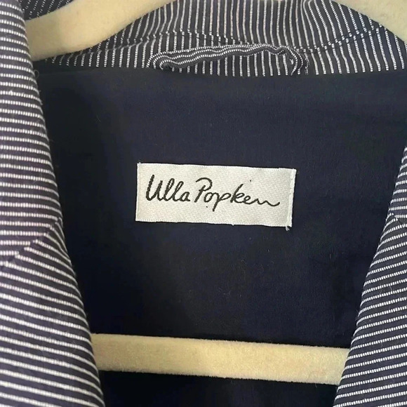 Cotton Blend Blazer Women’s 20 Embellished Striped Jacket Military Classic Blue - Picture 3 of 17